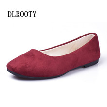 Big Size Women Flats Candy Color Shoes Woman Loafers Square Toe Spring Autumn Flat Casual Slip On Solid Shallow Plus Size 35-42 2024 - buy cheap