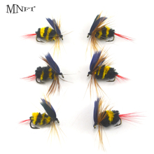 MNFT-señuelo de pesca con mosca para trucha, Artificial, Bug, pesca de agua dulce al aire libre, Hornet, 6 uds./10 # 2024 - compra barato