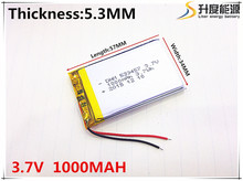 3.7V 1000mAh 533457 Lithium Polymer Li-Po li ion Rechargeable Battery cells For Mp3 MP4 MP5 GPS 2024 - buy cheap