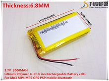Bateria polímero de lítio embutida 683566 3.7 v, bateria para celular diy de emergência carregador de tesouro 2024 - compre barato