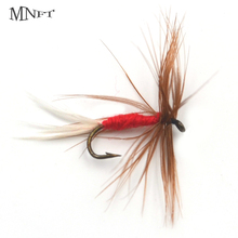 MNFT-mosca mosquitera roja para trucha, 10 o 6 uds., Señuelos de Pesca, tamaño 10, tres opciones de embalaje 2024 - compra barato