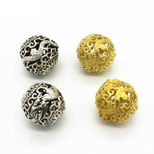 1 PCS 19mm Metal Copper Nepal Hollow Spacer Beads Hole Bead Dragon Design Bead For Jewelry Making 2024 - compre barato