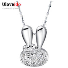 Rabbit Women Necklace Jewelry of Silver Popular Necklaces for Ladies Accessories Collares Mujer 2016 Moda Best Gifts 5% off N605 2024 - buy cheap