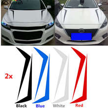 Pair Car Racing Spikes Spears stripe Hood Decals Vinyl Decor stickers CG298 2024 - buy cheap