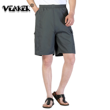 2018 New Men's Loose Short Cargo Pants Men Summer Casual Loose Short Pants Solid Color Breathable Men Knee Length Pants M-3XL 2024 - buy cheap