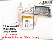 Batería de iones de litio/polímero para juguetes, cargador de batería, GPS,mp3,mp4, teléfono móvil, altavoz, 3,7 V,750mAH,[403443], 5 uds. [SD] 2024 - compra barato