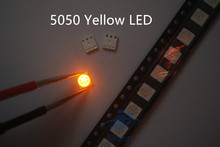 SMD 5050 yellow smd LED 200pcs/lot Diode1.8-2.4V Wholesale 585-590nm 5.0*5.0*1.5MM 0.2W 60MA 2024 - buy cheap