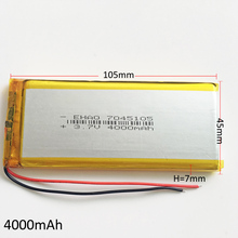 7045105 3.7V 4000mAh Lithium Polymer LiPo Rechargeable battery For Power bank GPS Tablet PC Laptop DVD PAD PDA Camera speaker 2024 - buy cheap