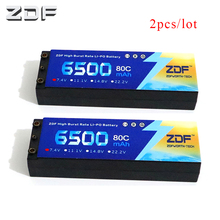 2pcs ZDF Lipo Battery 2S 6500mAh Lipo 7.4V Battery Pack Deans Plug 80C 160C 1/8 Scale for Traxxas Slash 4x4 RC Car 2024 - buy cheap