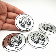 FDIK 4pcs 56.5mm Wolf head logo aluminum car emblem Wheel Center Hub sticker Rim badge For Jaguar Hubcap Audi BMW Nissan 2024 - buy cheap