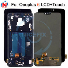 Pantalla LCD de 6,28 pulgadas para Oneplus 6 1 + 6, montaje de Digitalizador de pantalla táctil, Panel con Marco, 2280x1080, para oneplus 6, lcd 2024 - compra barato