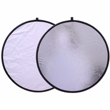 Reflector de luz plegable 2 en 1 para fotografía, accesorios de fotografía portátiles, color plateado/blanco, 30cm/12 pulgadas 2024 - compra barato