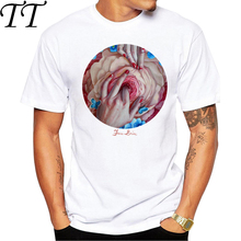 Novidade camiseta estampa fashion flor centro fashion branco confortável tops nova camiseta verão camisa legal homens camisa verão 2024 - compre barato