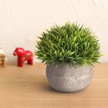 Mini grama artificial em vasos para decoração de mesa, imitação de plástico verde para casa, escritório 2024 - compre barato