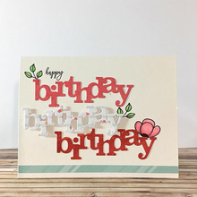 Birthday Words Letter Metal Cutting Dies Stencils for DIY Scrapbooking Photo Album Decorative Embossing Paper Cards New 2018 Die 2024 - buy cheap