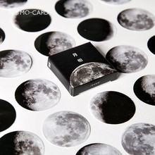 45PCS/box New Creative Moon Album Paper Lable Stickers Crafts And Scrapbooking Decorative Lifelog Sticker Lovely Stationery 2024 - buy cheap