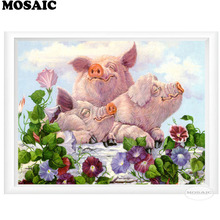 5D DIY diamond embroidery sale,pride pig Mosaic diamond painting Cross Stitch full square Rhinestone mosaic home Decoration 2024 - buy cheap