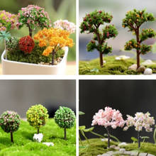 Miniatures Trees Fairy Garden Tree Ornament Dollhouse Plant Pot DIY Craft Decor Home Decoration Accessories Plastic Crafts 2024 - buy cheap