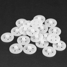 Uxcell 20Pcs/lot 44/48/52 Teeth Plastic White Gear 442/482/522A Toy Accessories 2mm Hole Diameter for DIY Car Robot Motor 2024 - buy cheap