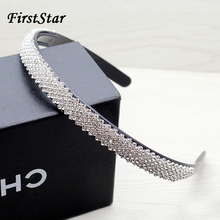 FirstStar Korean Fashion Acrylic Hair Jewelry Elegant Diamante Wedding Hairband Shining Rhinestone Crystal Women Bride Headband 2024 - buy cheap