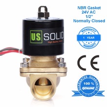 U.S. Solid 1/2" Brass Electric Solenoid Valve 24 V AC Normally Closed for water, air, diesel, CE Certified 2024 - buy cheap