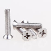 Tornillos Phillips de acero inoxidable M3.5, tornillo de cabeza plana, cruces, pernos de ranura cruzada, 6mm-20mm, 50 Uds. 2024 - compra barato