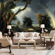 Rainbow under the storm classical background wall large high-grade wall cloth manufacturers wholesale wallpaper mural photo wall 2024 - buy cheap