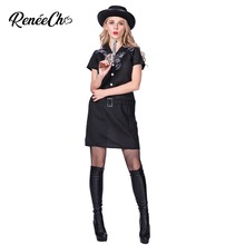 2018 New Arrival Halloween Costume For Women Black Fancy Dress For Lady Cowgirl Costume Sexy Adult Killer Cosplay Costume 2024 - buy cheap