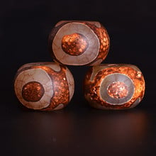 2 PCS 20mm Vintage Tibetan Eyes Dzi Beads, Antiqued Stone Spacer Beads Hole Bead Loose Beads For Jewelry Making 2024 - buy cheap