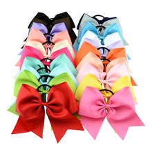 20Pcs/lot 8 Inch Large Solid Ribbon Headband with Elastic Hair Band Boutique Cheerleading Girls Ponytail Hair rope 598 2024 - buy cheap