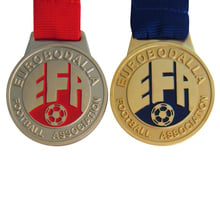 Medalhas personalizadas baratas promocionais de alta qualidade, metal esmaltado, medalhas para associação de futebol, esportes 2024 - compre barato