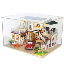 13842Z Container Home With Music Cover Light DIY Handmake Dollhouse Kit 3D Japanese Style Toy Gift For Children 2024 - купить недорого