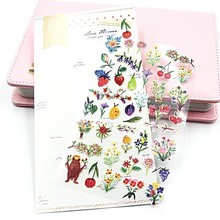 1pcs Creative New Love Flowers Cute Diary Stickers Planner Sticker Sticky Notes Papeleria Children Decorate Stationery Sticker 2024 - buy cheap