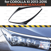 Eyebrows on headlights case for Toyota Corolla XI 2013-2016 ABS plastic cilia eyelash molding decoration car styling tuning 2024 - buy cheap
