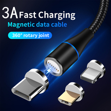 Cable magnético de carga rápida para móvil, Cable Micro USB tipo C para iPhone 3A, Samsung, Huawei, Xiaomi 2024 - compra barato