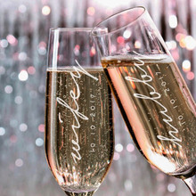 Wifey-copas de champán de boda personalizadas, copas de champán con fecha, regalo de boda, 2 uds. 2024 - compra barato
