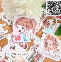 40 Pcs Cartoon hand-drawn girl doll Style Decorative Stickers Adhesive Stickers Scrapbooking DIY Decoration Diary Stickers 2024 - buy cheap