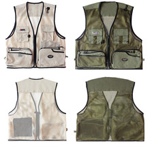 Summer Mesh Vest Hunting Military Tactical Vest Breathable Multi-pocket Zipper Waistcoat Gilet Tactique Quick Dry Fishing Vests 2024 - buy cheap