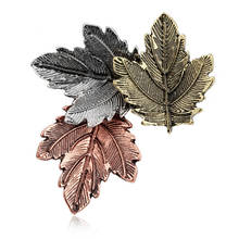 2018 new fashion Vintage Pin Maple Leaf Brooch alloy Brooches Pins Exquisite Collar For Women Dance Party Accessories 2024 - buy cheap
