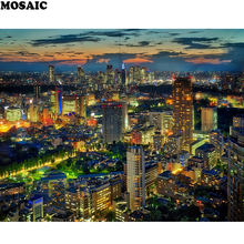 5D DIY Diamond Painting,Night in Tokyo,landscape 3D Diamond Cross Stitch Diamond Embroidery home Decoration puzzle painting E99 2024 - buy cheap