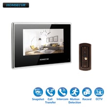 Homsecur 7 "com fio de vídeo porta entrada telefone sistema de chamada para segurança em casa BC011-C + BM718-B 2024 - compre barato