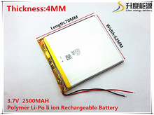 Célula de bateria recarregável li-po, 3.7v 2500mah 406270 de lítio polímero li-po baterias para mp3 mp4 mp5 gps 2024 - compre barato