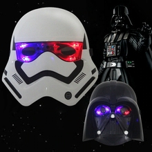 Glow Flshing Star Wars Mask Glow In The Dark Toys Warrior Darth Vader Masks Helmet Costume Halloween Party Cosplay Masquera 2024 - buy cheap