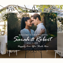 Letrero de madera para cumpleaños, cartel de bienvenida personalizado para boda, foto imprimible, para boda 2024 - compra barato
