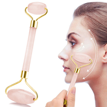 Natural Pink Jade Roller Anti Wrinkle Slimming Face Lift Tools Eye Massager Massage Roller Relief Stress Beauty Tool Skin Care 2024 - buy cheap