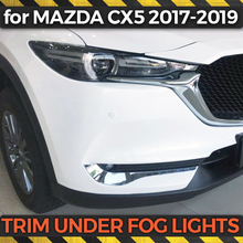 Trim case for Mazda CX 5 2017-2019 under front fog lights ABS plastic chrome 2 pieces molding decoration car styling tuning 2024 - buy cheap