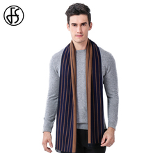 FS Luxury Brand Striped Scarf Men Cashmere Winter Soft Warm Long Scarves Fashion Geometric Wool Shawl Warp Echarpe Wrap Pashmina 2024 - buy cheap