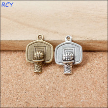 Factory Price 20 Pieces/lot 20mm*14mm antique silver plated basketball charms sports charms for jewelry making 2024 - buy cheap