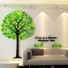 Cartoon Tree Acrylic Wall sticker 3D children room Kids bedroom living room kindergarten classroom creative decorative stickers 2024 - buy cheap