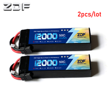 ZDF 2 unids/lote coche RC batería Lipo 2S 4P 7,4 V 12000mah 50C Max 100C para avión Traxxas RC camión soporte venta al por mayor 2024 - compra barato